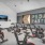 Spin room with virtual fitness classes